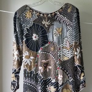 Beaded Silk Tunic